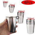 thumbnail image 2 of 4Pcs 30ml/70ml/180ml/320ml Cups Outdoor Practical Travel Stainless Steel Cups Mini Set Glasses For Whisky Wine With Case Barware 4Pcs 320ml, 2 of 6