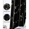 thumbnail image 6 of Sparrow Black Out Curtains 63 Inch Long, Room Darkening Draperies Curtains Panels, Spring Birds on The Branches Vintage Country Black Thermal Curtain for Bedroom Living Room 52"x63" 2 Panels, 6 of 8