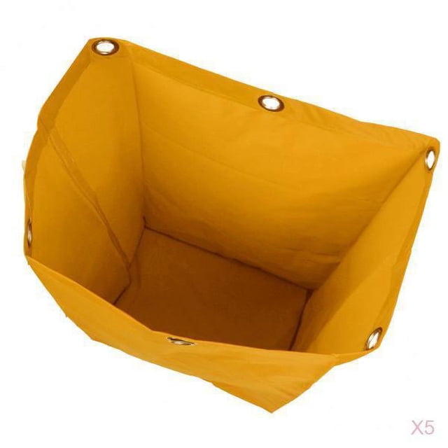 de bolsa de repuesto de 5 piezas para carro de limpieza con arandelas amarillas 40x28x69cm