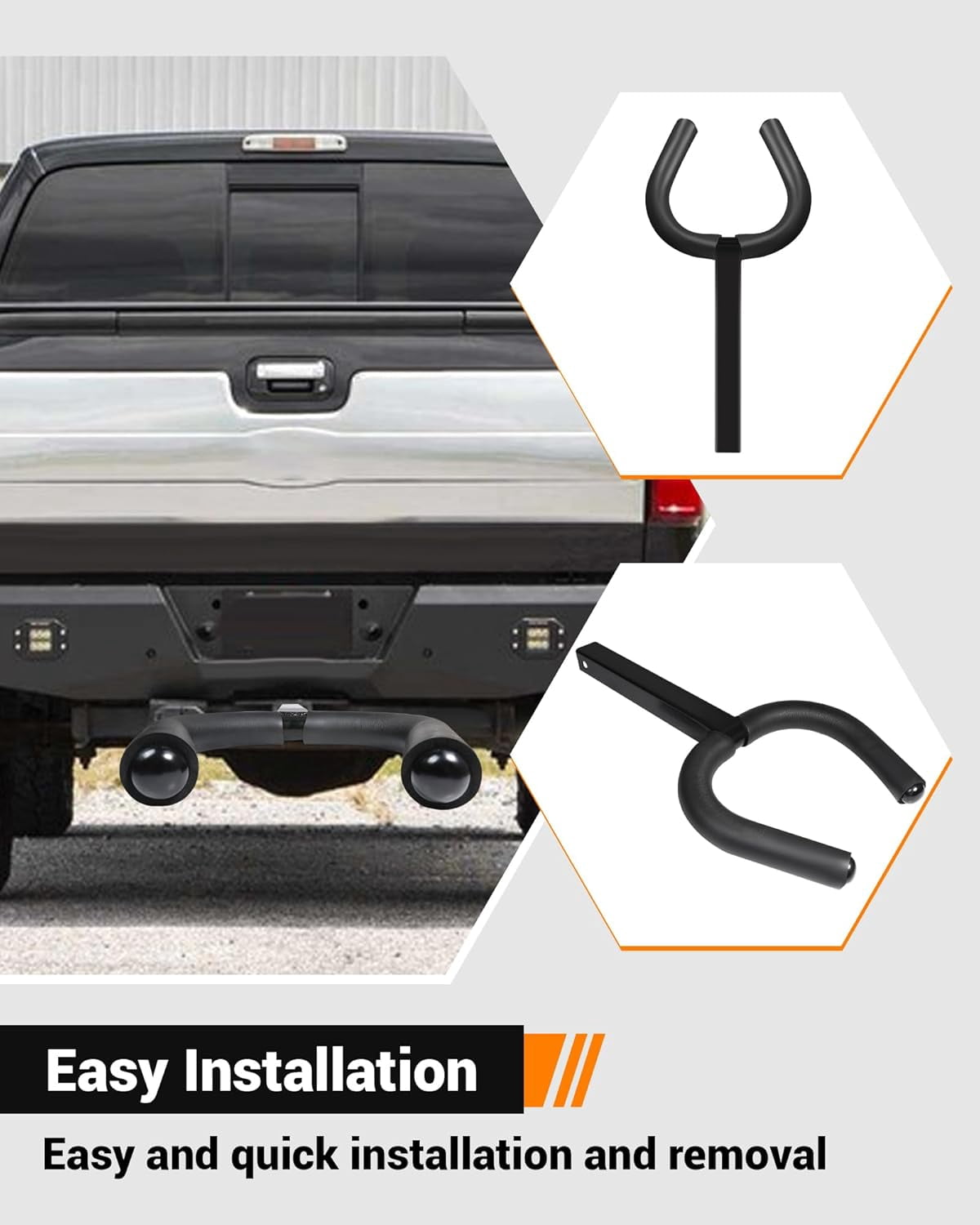 Trailer Hitch Toilet Seat, Portable Hitch Toilet Seat, Fit for 2'' Trailer Hitch Receiver, Convenient for Emergency Use When Camping/Off-Roading/Traveling