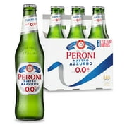 Peroni Nastro Azzurro 0.0 , 6 Pack, 330 ML Glass Bottles, 0% ABV
