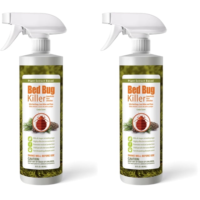 Eliminador de chinches EcoVenger, 480 ml, 100% eficaz para matar, paquete de 2