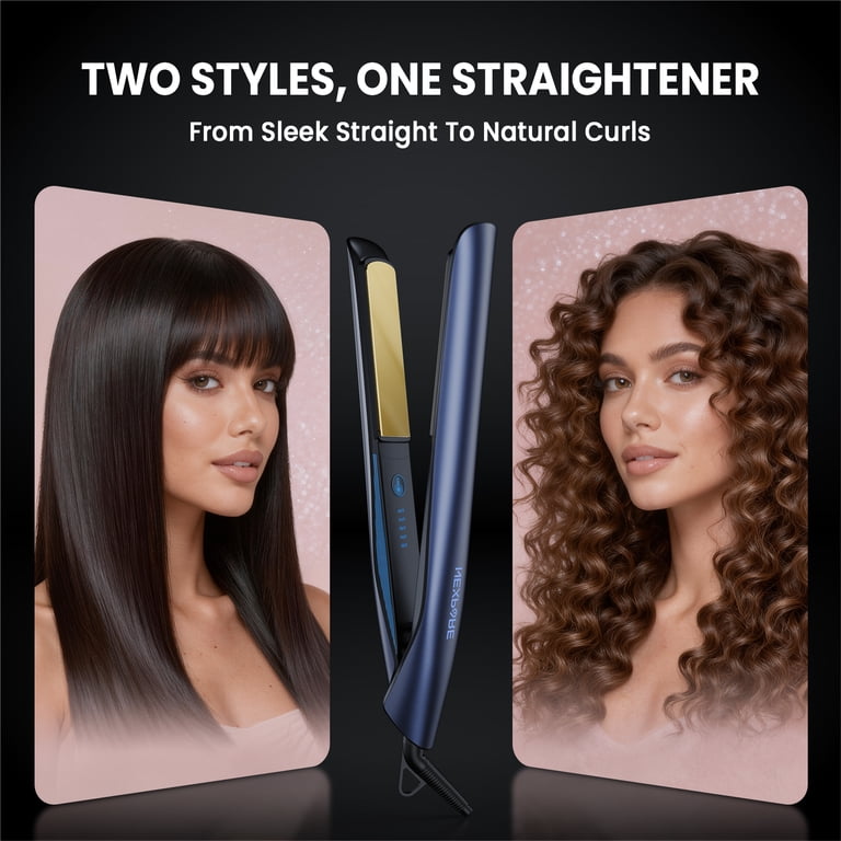 NEXPURE 1 inch Hair Straightener Flat Iron, Ionic Dual Voltage
