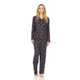 thumbnail image 3 of EZI Womens Long Sleeve Floral Super Soft Stretch Fleece Pajamas, 3 of 6