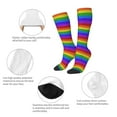 thumbnail image 3 of Naloa Colorful Glitter Rainbow Thigh High Socks Extra Long Stretchy Sock Women Over Knee High Opaque Stocking Daily Wear, 3 of 6