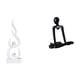 thumbnail image 1 of Escultura Abstracta De Resina Con Forma De Llama De Fuego, Adorno Moderno Para Escritorio, Patio, Oficina, Estantería, Armario, Dormitorio, Chimenea, Regalo, 1 of 8