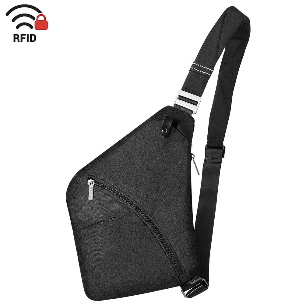 Modern Lightweight Black Cross Body Everyday Satchel Bag for Business Casual Sport Hiking Genuine Leather Bag Mens Shoulder Bag