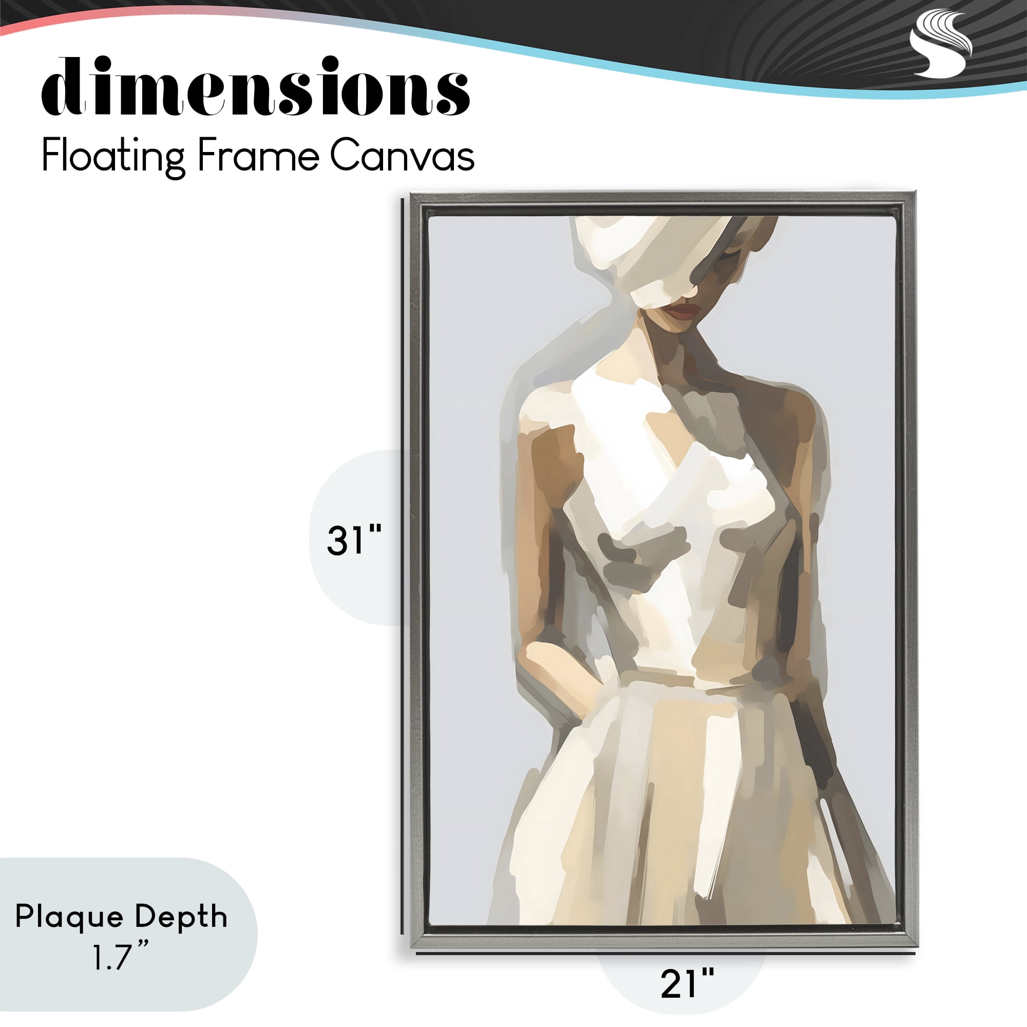 Stupell Industries Sophistication of the Muse Gray Framed Floater Canvas Wall Art, design by Creative Studio