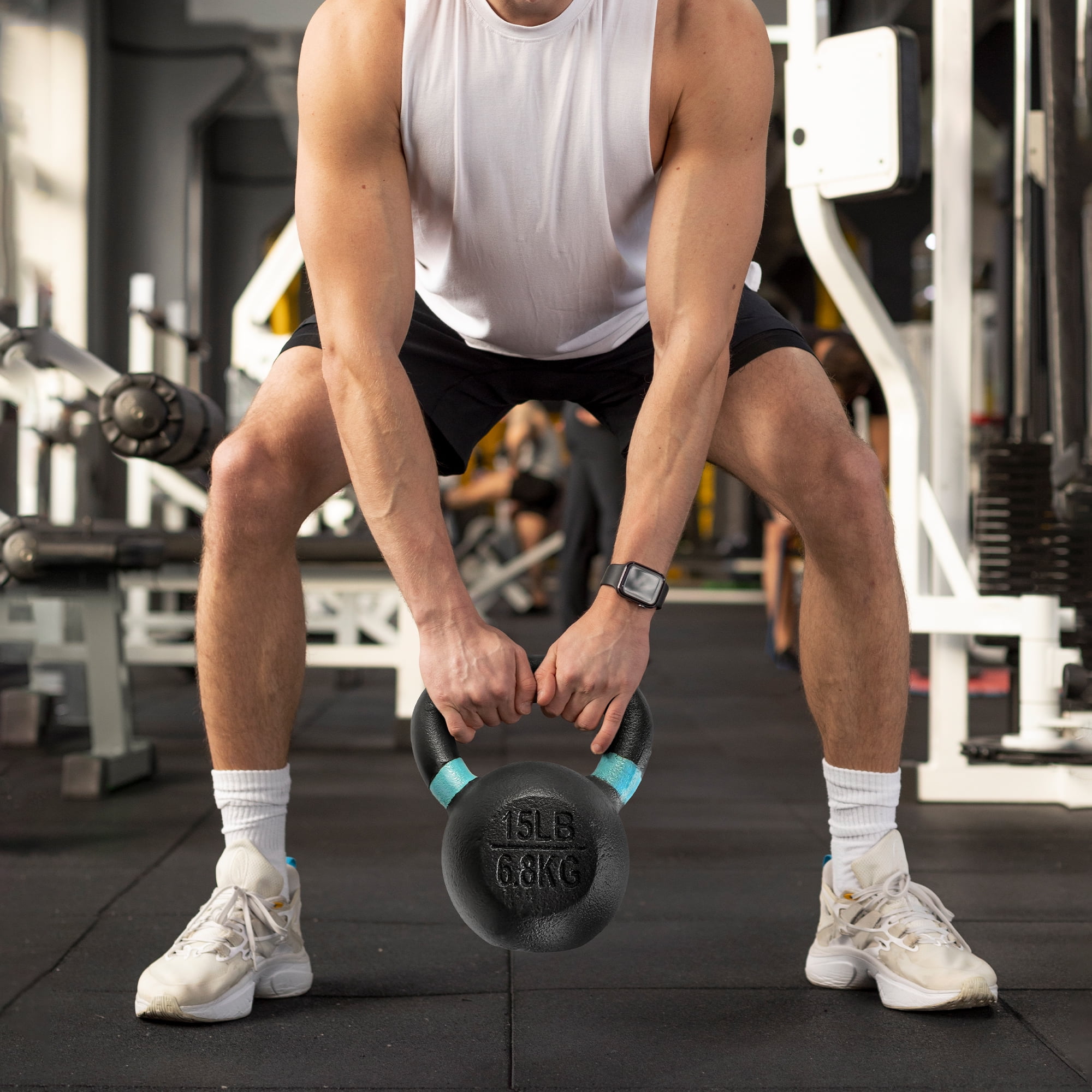 BalanceFrom Cast Iron Kettlebell, Single, 15 lbs