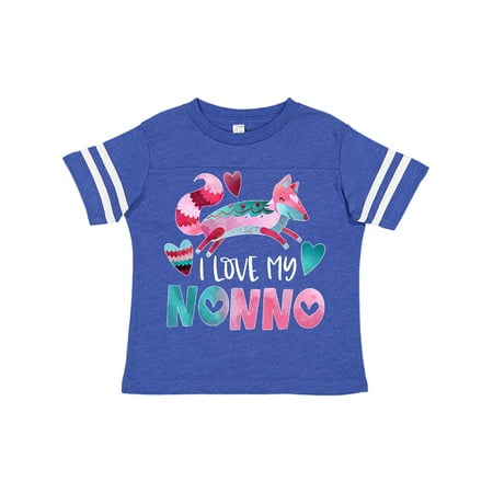

Inktastic I Love My Nonno Pink and Blue Fox with Hearts Gift Toddler Boy or Toddler Girl T-Shirt