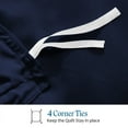 thumbnail image 4 of VEGAS HOTEL COLLECTION Classic Egyptian Cotton 1-Piece Duvet Cover { Zippered Closure } 1000 Thread Count- Fabulous Solid Looking Color Navy-Blue- Queen Size, 4 of 5