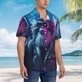 thumbnail image 3 of Sikiie Hip-Hop Glasses Gorilla Print Men's Hawaiian Shirt, Summer Beach Button Pocket Short Sleeve T-Shirt,3X-Large, 3 of 7