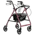 thumbnail image 1 of Dynarex DynaGo Quadricycle à Roulettes, Roues de 6 Pouces, Siège Rembourré, Dossier, Pochette de Rangement avec Cadre Durable, Capacité de Poids de 300 Lb, 1 Marchette à Roulettes, Rose, 1 of 4