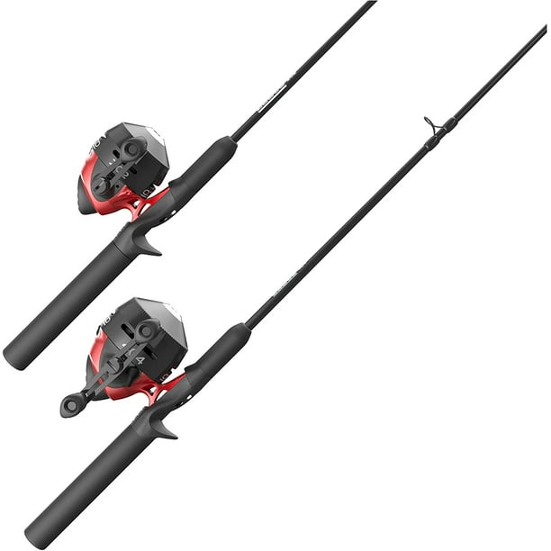 Zebco 202 & Zebco 404 Spincast Reels and 2-Piece Fishing Rod Combos  (2-Pack), Quickset Anti-Reverse Fishing Reels