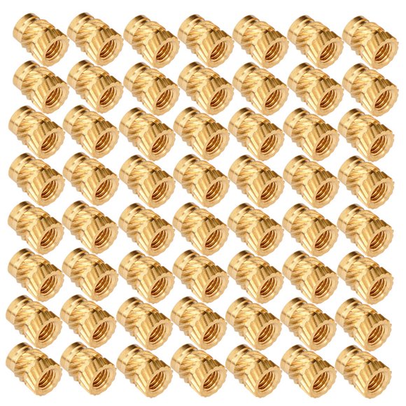 Greenadscape 100 Pcs Écrous à Insert Filetés en Laiton Dorés Octogonaux pour Accessoires d'Imprimante et Usage Industriel