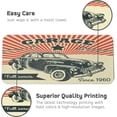 thumbnail image 6 of Cars Computer Mouse Pad, Retro Car and Garage Advertising Poster Style Picture with Grunge Effects 1960s, Rectangle Non-Slip Rubber Mousepad Large, 31" x 12" Gaming Size, Emerald Orange, 6 of 6