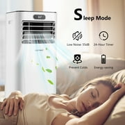 Costway 5000 BTU (8000BTU ASHRAE) Portable Air Conditioner with Remote Control 3-in-1 Air Cooler w/ Drying White