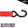 thumbnail image 5 of 1-1/4" x 8' Sliding Ratchet Strap w/ Vinyl Coated S-Hooks, 5 of 7