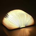 thumbnail image 1 of Wooden Folding Book Lamp, Magnetic Led Book Lamps, Decorative Lights/night Light, Usb Rechargeable Desk Lamp, Ideal Gift For Women/parents/kids (white, 1 of 4