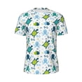 thumbnail image 6 of Rocae Cartoon Sea Creatures for Men's Mesh Quick-Dry Short Sleeve Workout T-Shirt,Mens Crew Neck Tee Lightweight Soft Classic T Shirts X-Small, 6 of 9