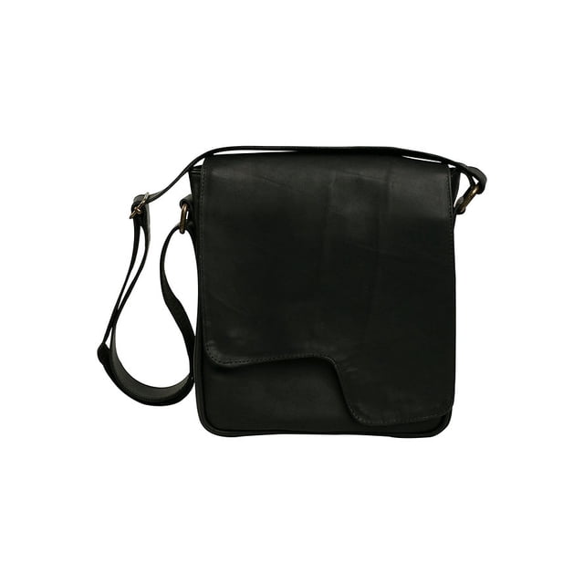 CROSSBODY BOLSO CRUZADO NEGRO CON TAPA DE RESAQUE