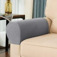 thumbnail image 2 of LNKOO Spandex Stretch Fabric Armrest Covers Anti-Slip Furniture Protector Armchair Slipcovers for Recliner Sofa Set of 2, 2 of 5