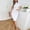 White, variant on Women's Casual Tennis Dress Elegant Solid Color Summer Short Sleeve Round Neck Dress with Elastic Waistband for Comfortable Fit White L