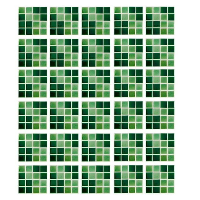 Monstrate Azulejo de mosaico verde Retro 3D, pegatina para pelar y pegar, azulejo para cocina, hogar, Decoración del hogar Monstrate HA018869-00