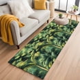 thumbnail image 3 of Watercolor Tropical Plant Area&nbsp;Rug 2x6ft Retro Green Palm Leaf Non-Slip&nbsp;Washable Square&nbsp;Rugs Soft Felt Indoor Floor Mat for Bedroom Kitchen Living Room Bathroom, 3 of 9