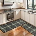 thumbnail image 3 of Kitchen Rugs Sets Of 2,Brown Blue Checkerboard Checkered Pattern Anti Fatigue Kitchen Mat Rugs Non Slip Washable,Decorative Kitchen Floor Mats for Kitchen,Sink,Laundry,17"x47"+17"x47", 3 of 5