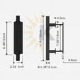 thumbnail image 3 of Sliding Barn Door Handle Flat Back Plate Double Sided Rectangular Black Door Pull Handle, 3 of 8