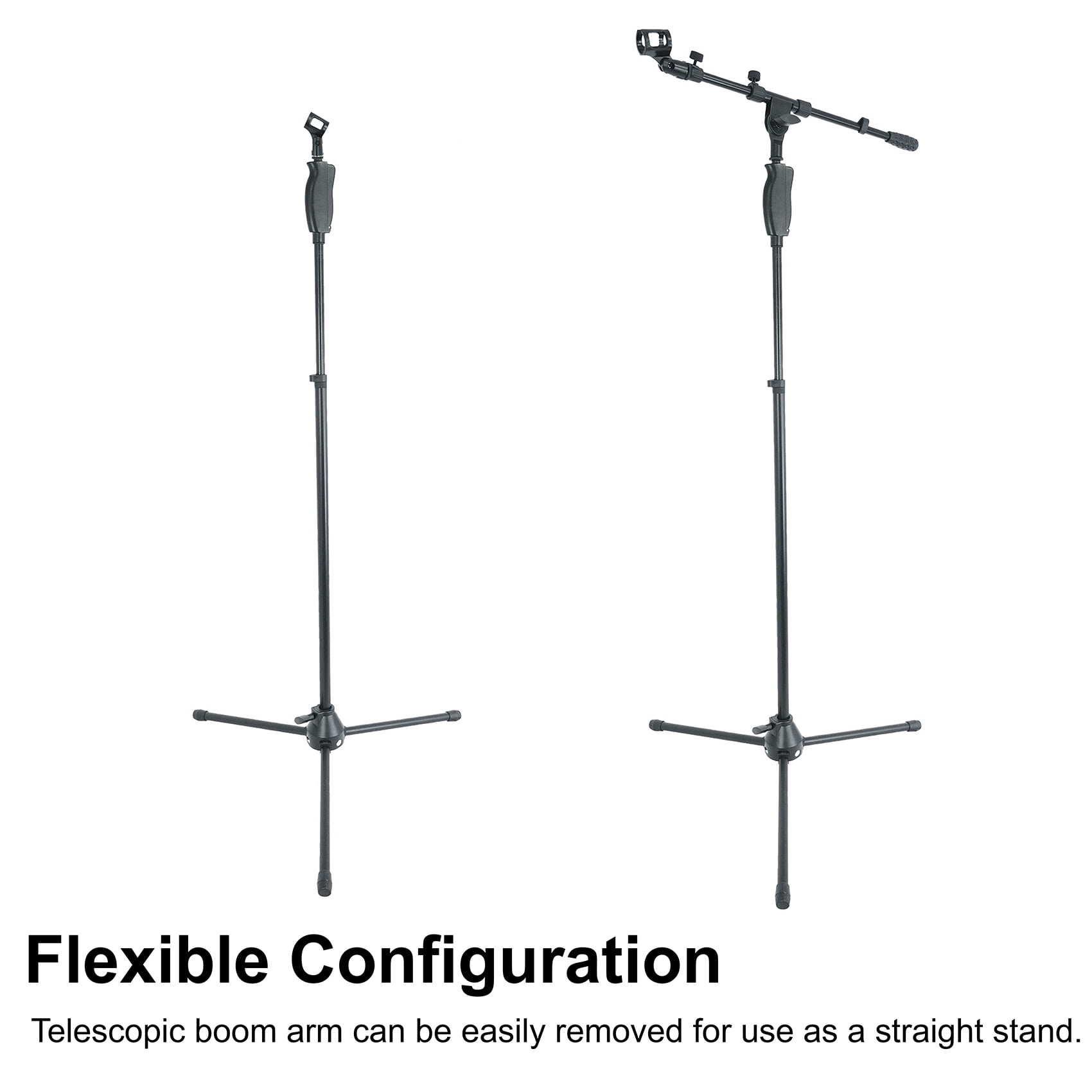 Rockville RMC-ICE Diamond Vocal Microphone+Case+Mic Stand w/Hand Clutch & Boom