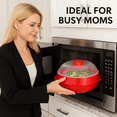 thumbnail image 4 of Dependable Industries Microwave Steamer – Healthy BPA-Free Cooking for Vegetables, Meats, Poultry & Fish, 42 oz (1200ml), 4 of 9