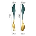 thumbnail image 5 of NIBOLOG 1 Set Wing Design Fork Spoon Set Mirror Polished 304 Stainless Steel Beefsteak Bread Flatware Set for Dining, 5 of 8