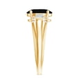 thumbnail image 3 of Lab Grown Black Diamond Solitaire Statement Ring with Diamond - 8X10 mm, 14K Yellow Gold, US 12.50, 3 of 8