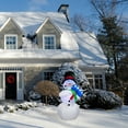 ALEKO Inflatable LED Shivering Snowman for Yard with Sign 6 Foot
