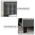thumbnail image 6 of Full Size Bed Frame With Buttoned Linen Headboard,Modern Upholstered Platform Bed with Heavy Duty Base and Wood Slat Support,No Box Spring Required,No Noise, 6 of 8