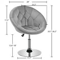 Yaheetech Contemporary Makeup Vanity Chair Height Adjustable Round