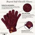 thumbnail image 2 of Britt's Knits Beyond Soft Warm Winter Chenille Gloves - Wine (Women's), 2 of 8