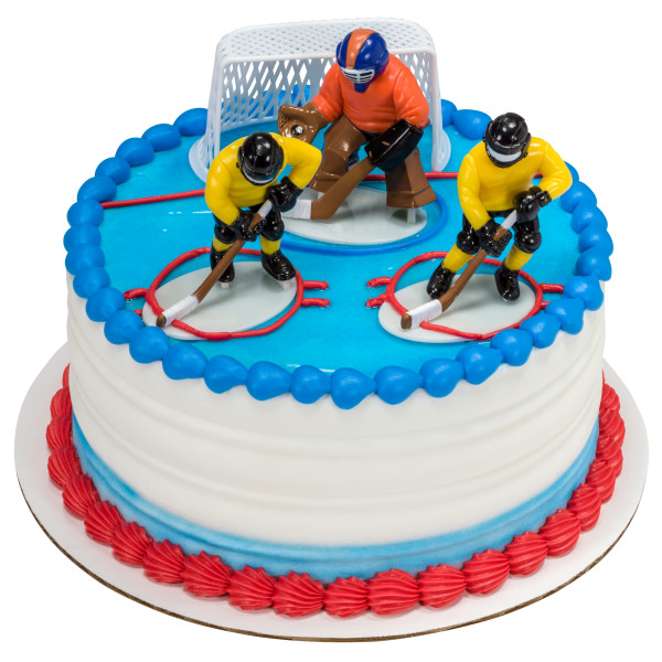 Hockey Face Off Cake Topper Walmart Com