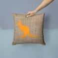 thumbnail image 2 of Carolines Treasures BB1008-BL-OR-PW1414 Kangaroo Burlap and Orange   Canvas Fabric Decorative Pillow BB1008 14Hx14W, 2 of 4