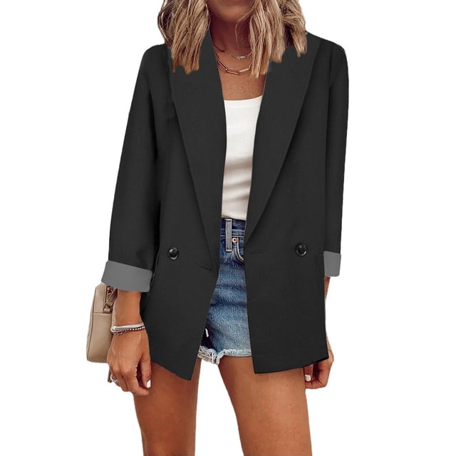Cardigan Ouvert Uni Mode Décontractée pour Femmes Veste à Manches Longues