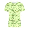 thumbnail image 4 of larppty Women's St Patrick's Day T-Shirt Shamrock Clover Irish Tops Casual Short Sleeve Tees Workout Holiday Tunic Tops (Light Green, XXL), 4 of 4
