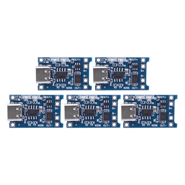 5uds. Placa de carga de batería TP4056 Módulo de carga de batería 1A 4.5V-5V (5PCS)