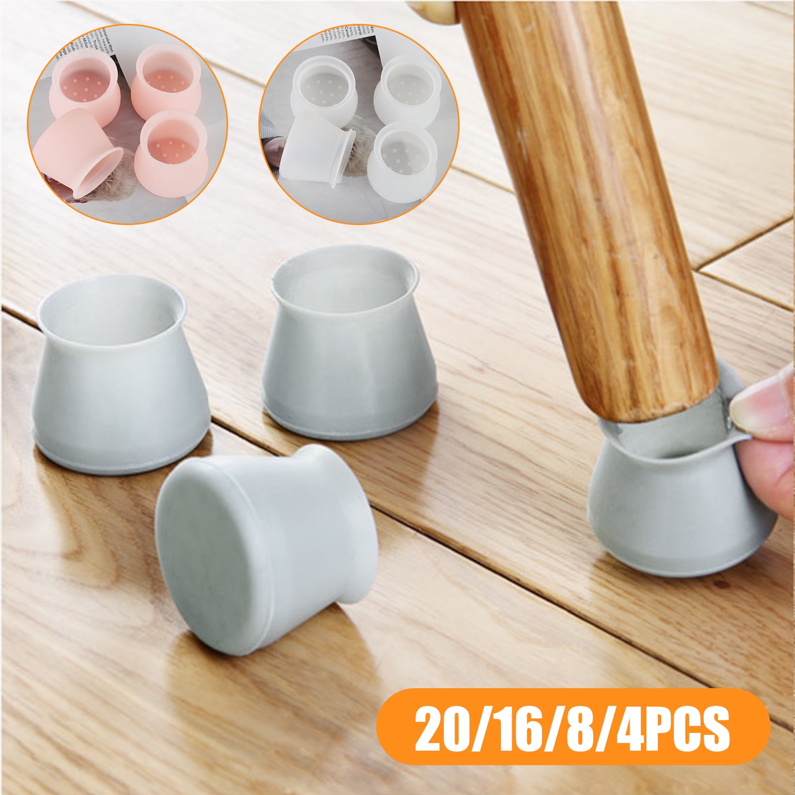 16 Pcs Floor Protect Feet Pads Furniture Anti-slip Chair Leg Caps Table Covers