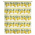 thumbnail image 2 of Lemon Summer Sheer Curtains 96 Inches Long, Watercolor Fruits Yellow Stripes Light Filering Curtains, Privacy Drapes Simi Floor to Veiling Curtain for Living Room Bedroom Large Window Treatment, 2 of 8