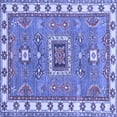 thumbnail image 1 of Ahgly Company Indoor Square Geometric Blue Traditional Area Rugs, 6' Square, 1 of 4