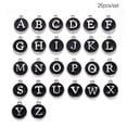 thumbnail image 4 of ZLight 26 Pcs Breloques Initiales pour Bijoux Pendentif Suspendu Fait Main Double Face Plat Rond en Alliage Noir 1Ensemble, 4 of 6