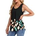 thumbnail image 4 of Xdegoge Tank Tops for Women Under 5 Sleeveless Crew Neck T Shirt Summer Tunic Fashion Tops Floral Print Loose Fit Workout Tee Shirt Dressy Casual Work Blouses Women Refund On, 4 of 7