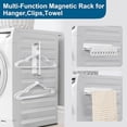 thumbnail image 4 of Magnetic Hanger Organizer Stacker,Clothes Hanger Storage Rack,Hanger Holder for Closet Laundry Room Washing Machine,White, 4 of 4